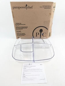 Pampered Chef 5-Section Tray Insert for Large Cool & Serve #2618 – Veggie Fruit - Picture 1 of 6