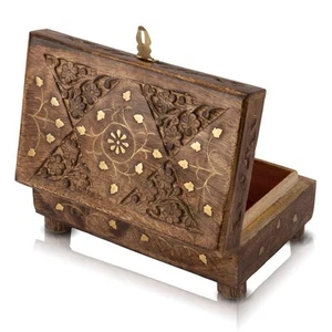Great Birthday Gift Ideas Handmade Decorative Wooden Jewelry Box With Free Lo... - Picture 1 of 9