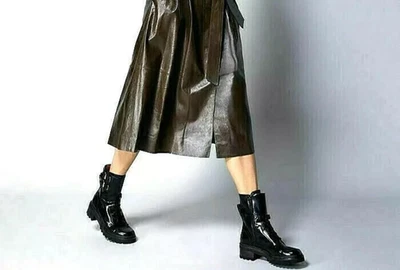 See By Chloe Mallory Botines de Combate con Hebilla de Cuero de Encaje 38 / EE. UU. 8 Negros NUEVO Foto 1 de 4