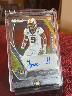 Tyree Gillespie 2021 Prizm Draft ORANGE neon RC 2460 Raiders AUTO - Image 1 of 3