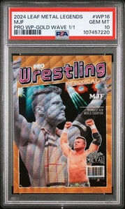 MJF Gold Wave 1/1 PSA 10 2024 Leaf Metal Legends of Wrestling AEW WWE - Picture 1 of 2