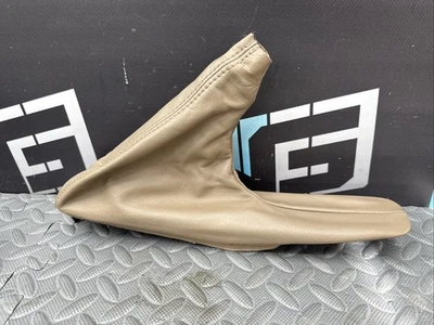 1996-02 BMW Z3 E36 Auto Emergency Parking Hand Brake Lever Leather Boot Beige - Image 1 of 4