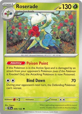 Roserade 009/162 SV05 Temporal Forces Pokemon 009493 - Image 1 of 2