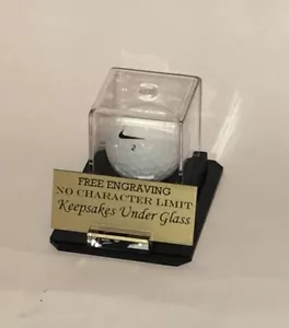 Golf Ball Personalized Hole In One Acrylic Display Case- Octagon Base - Picture 1 of 2