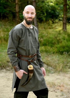 Battle-Merchant Wikinger Tunika, Viborg Rekonstruktion, olivgrün - Bild 1 von 4