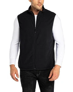 Men's Fleece Vest Lightweight Warm Zip Up Polar Vests Outerwear with Zipper P... - Picture 1 of 6
