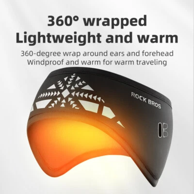 ROCKBROS Cycling Headband Ear Warmer Thermal Windproof Running Bike Head Band - Image 1 of 4