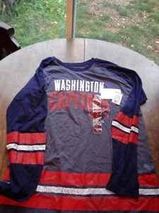 Washington Capitals  Long Sleeve T Shirt NWT Hockey Sz LARGE - Picture 1 of 3