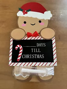 Lebkuchenmann Advent Countdown bis Weihnachten Kreidetafel Kinder - Bild 1 von 2