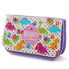 Personalised Dinosaur Pencil Case Girls School Stationary Bag Purple Cute KSP116