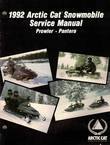 Genuine Arctic Cat Owner's Service/Repair Manual 1992 Prowler Pantera - Foto 1 di 2