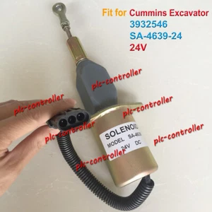 24V Fuel Flameout Solenoid Valve 3932546 SA-4639-24 for Cummins 6CT 6CTA Engines - Foto 1 di 6