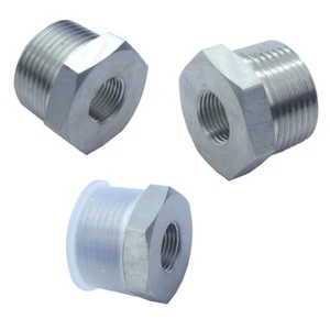 3 Pcs Stainless 304 Reducing Hex Bushing Reducer 1/2" NPT Male x 1/8" NPT Female - Picture 1 of 2