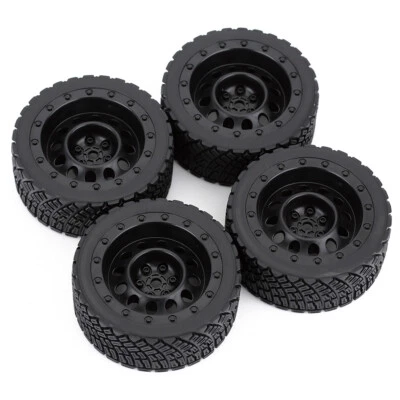 4PCS 12mm Hex 67mm RC Car Rubber Tires Wheel for 1/10 RC Car Rolly WLtoys 144001 - Image 1 of 4