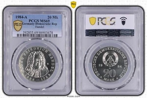 20 Mark DDR 1984 A Händel PCGS MS69 Top Pop 4 - Picture 1 of 2