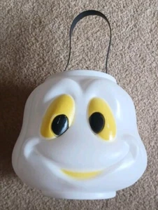 Vintage Ghost Halloween Blow Mold Candy Bucket Pail  - Picture 1 of 4
