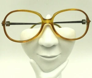 Vintage Viennaline 1052 Yellow Honey Oval Butterfly Sunglasses Frames Austria - Picture 1 of 8