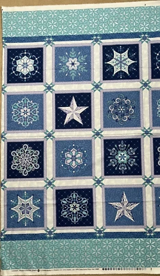 Winter & Holiday Jewels Snowflake Panel - Bernartex Amanda Murphy - Image 1 of 4