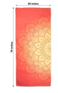 Mandala Beach Towels, 30x70 in, Oversized Beach Towel w/ Travel Bag, Microfiber - Picture 1 of 5