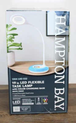 Hampton Bay 19 pulgadas Lámpara de trabajo LED blanca con cambio de color Foto 1 de 4