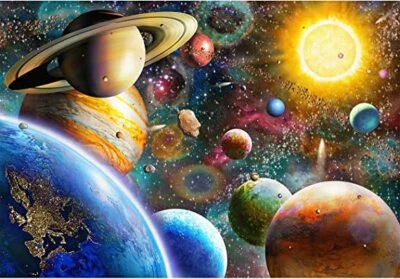 1000 Pieces Jigsaw Puzzles for Adults Kids Christmas Gifts Space Traveler - Image 1 of 4