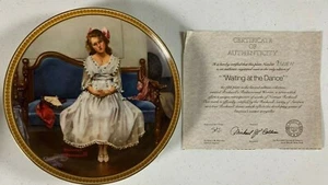 ROCKWELLS WAITING AT THE DANCE collectible plate with coa - Picture 1 of 4