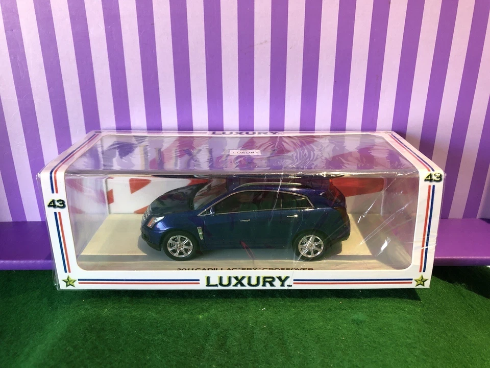 LUXURY COLLECTIBLES 1/43 CADILLAC 2011 SRX CROSSOVER Blue Car Diecast SHIPS FREE - Image 1 of 3