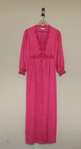 Vintage Peignoir Set Gown Nightgown Robe Miss Elaine Small 4 6 Pink Enchantmates - Picture 1 of 7