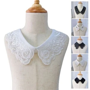 Imitation Pearl Insignia Women's Lace Collar Shirt Collar Accessory Women - Picture 1 of 19