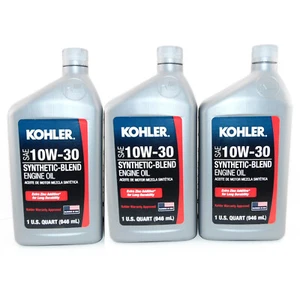 3 PK 10W30 Olio miscela sintetica motore Kohler 1 quarto bottiglie - Foto 1 di 1