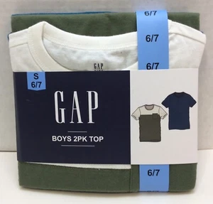 GAP Boy's 2 Pack Short Sleeve Soft Comfort Tagless Tee, Choose Size - Picture 1 of 2