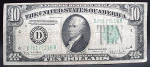 10 $ Federal Reserve Schein Serie 1934D Cleveland - kostenloser Versand! - Bild 1 von 2