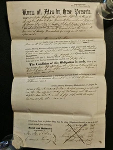 Directores escolares Bond & Warrant 1856 de Gesner & McCormick Delaware Co, Pensilvania - Imagen 1 de 9