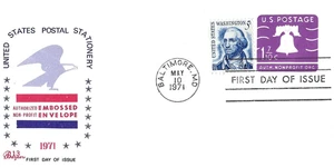 USPS FDC Authorized Non Profit Embossed Envelope May 10 1971 Vintage - Picture 1 of 1