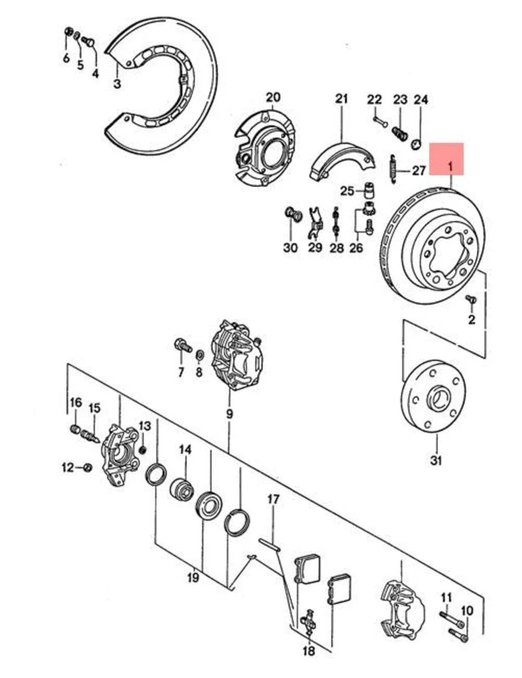Genuine PORSCHE 911 912 Brake Disc 90135240117 - Image 1 of 1