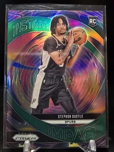 #4 2024-25 Panini Prizm Instant Impact Green Stephon Castle Rookie San Antonio - Picture 1 of 2