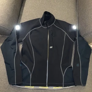 Sugoi Women's Cycling Fitted Jacket ~ Medium ~ Windproof 3M Scotchlite ~ Navy - Picture 1 of 9