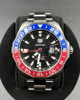 Reloj Tag Heuer Aquaracer Calibre 7 GMT Automático Hecho en Suiza Fecha WAY201F 300M Foto 1 de 4