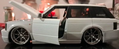 JADA Toys 2005 White Range Land Rover # 90226 Euro-Spec Dub City escala 1:24 Foto 1 de 4