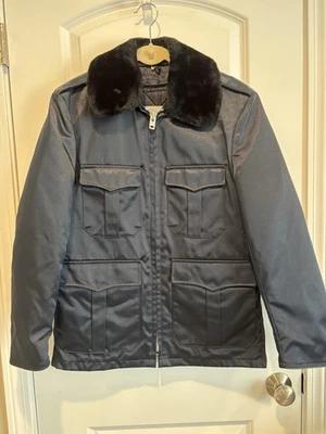 Vtg Tufnyl Blauer Jacket Weather Resistant Uniform Lined Fur Collar Men’s Sz 36R - Image 1 of 4