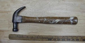 Vntg True Temper No. 216 Curved Claw Hammer,1lb. 7.8 oz.,Original Hndl,EXC Steel - Picture 1 of 13