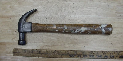 De colección True Temper No. Martillo de garra curvo 216, 1 lb. 7,8 oz., Hndl original, acero excelente Foto 1 de 4