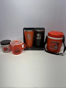 NEW Cleveland Browns LOT Tumblers Cup Mug Thermos Food Container Tailgate Picnic - Picture 1 of 21