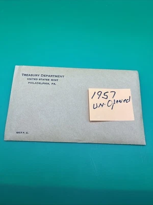 1957 U.S. PROOF SET.  Coins are in unopened/sealed envelope. - Image 1 of 2