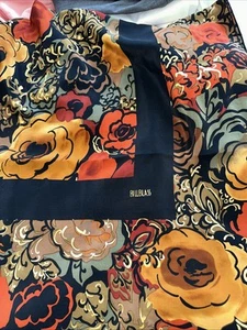 BILL BLASS Floral SQUARE silk scarf 42 X 42” - Picture 1 of 2