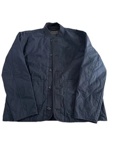 J.Crew Military Navy Quilted Bomber Jacket with Ribbed Collar Outerwear M - Picture 1 of 13