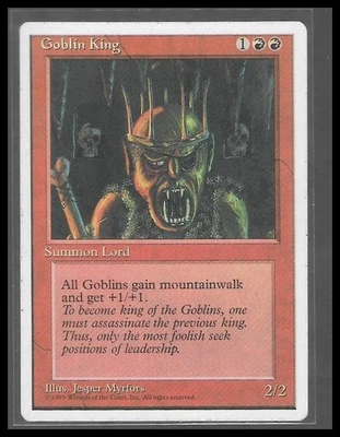 Vintage MTG Goblin King  - 4th Edition #198 M/NM - Image 1 of 2