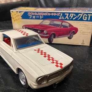 Vintage Ford Mustang Tin with Box Masudaya Made in Japan Taiyo Yoshimi Bandai - Picture 1 of 9