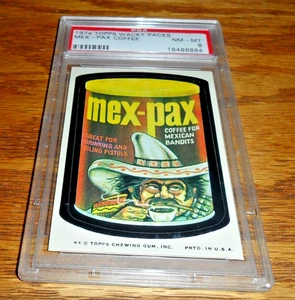 1974 Topps Wacky Packs Packages 7th Series Mex-pax Coffee PSA 8 NM MINT CENTERED - Picture 1 of 2