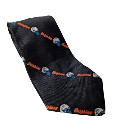 Corbata de poliéster vintage años 90 Ralph Marlin NFL Miami Dolphins fútbol americano novedad Foto 1 de 4